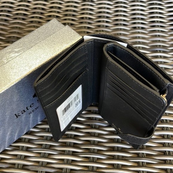 Kate Spade Shimmy Boxed Medium Compartment Wallet Black - Picture 10 of 16